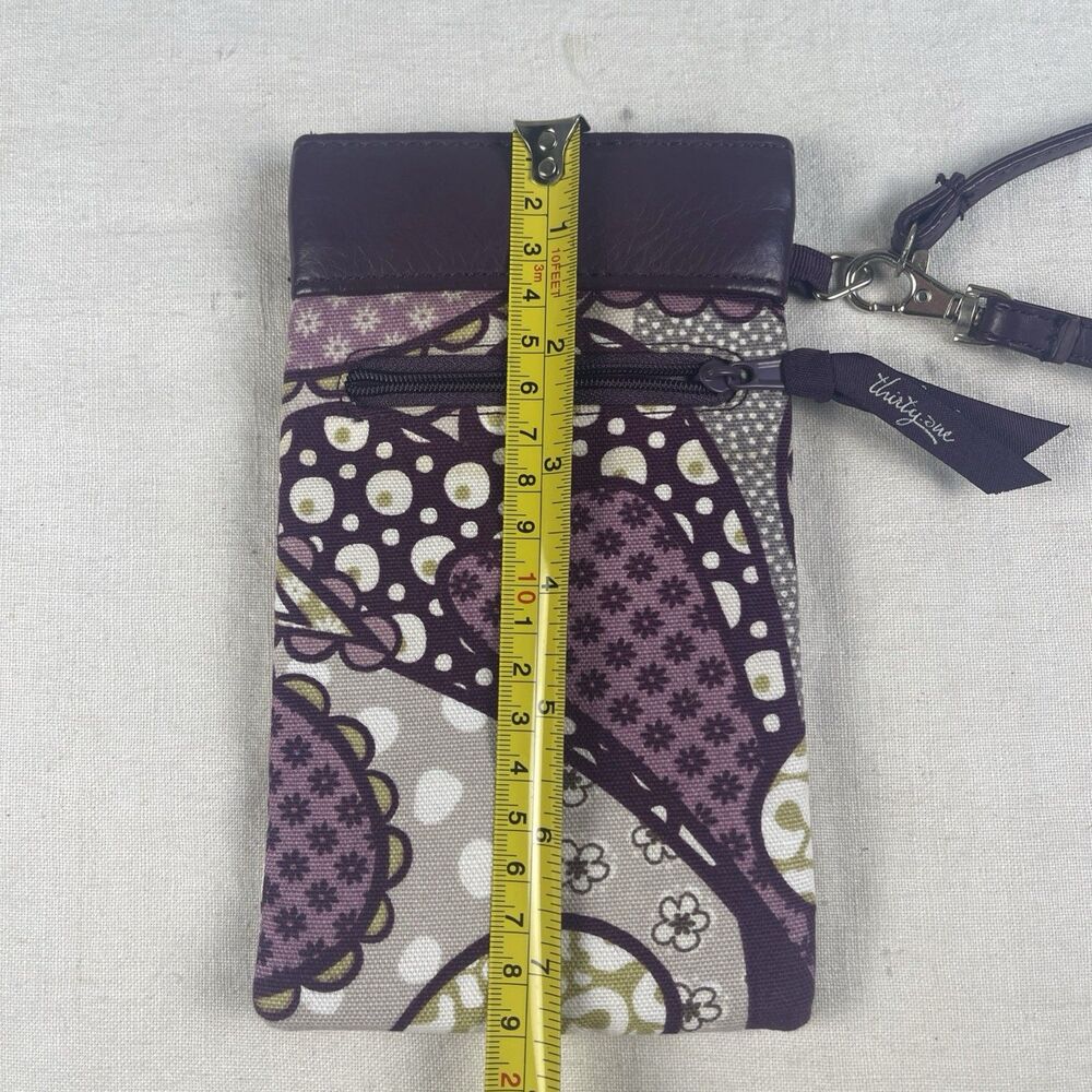 Thirty One Pinch Top Eyeglass Case Wristlet In Purple Patchwork Paisley - Picture 7 of 7